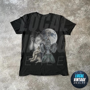 Alpha Wolf Vintage 90s T-Shirt, Retro Meme Tee, Grunge Clothing Aesthetic, Emo Silly Wolf Graphic Shirt, Alpha Wolf, wolf lovers T-Shirt