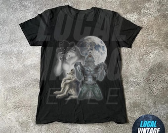 Alpha Wolf Vintage 90s T-Shirt, Retro Meme Tee, Grunge Clothing Aesthetic, Emo Silly Wolf Graphic Shirt, Alpha Wolf, wolf lovers T-Shirt
