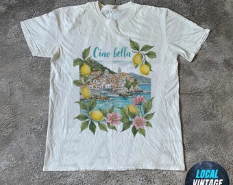 Ciao Bella Italy T-Shirt: Retro Summer Top, Amalfi Coast