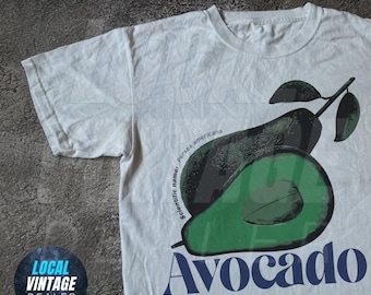 Avocado Retro-Style Vintage Unisex T-Shirt - Avocado Grafik Tee - Geschenk für Männer und Frauen - Streetwear - Baumwolle - Veggie Shirt - Obst Liebhaber
