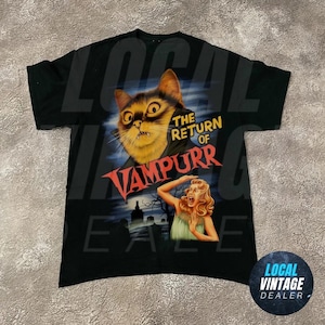 The Return of the Vampurr T-Shirt – Dracula Cat Meme Shirt A purr-fect mix of spooky and funny for cat lovers, horror fans, and meme addicts