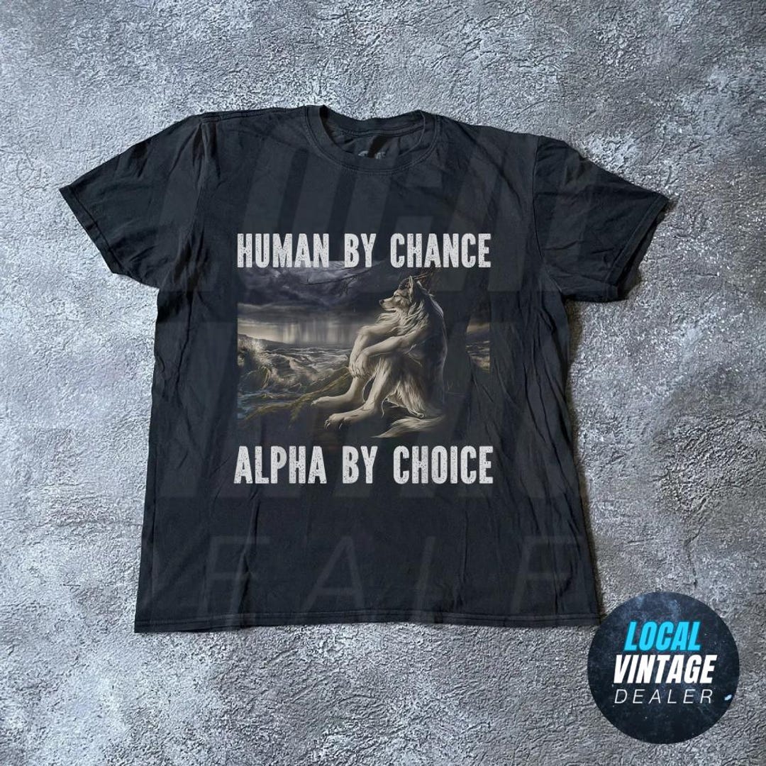 Camiseta de lobo alfa por elección, humano por casualidad: camiseta de lobo  alfa aullando, estilo retro de lobos de los 90, estilo rap, camisetas de  memes de lobos emo - Etsy México, image size:1080x1080