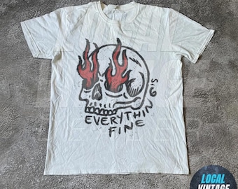 Alles ist fein Shirt Vintage Skull Shirt Retro Grafik Trendy Tee Grunge Tee Cool Geschenk Skull Rebel Rock n Roll Grunge Edgy Outfit