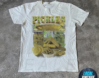 Camiseta gráfica vintage de pepinillos de los 90, camiseta retro para amantes de los pepinillos, camiseta rara, camiseta divertida, camiseta divertida del año 2000, camiseta con tarro de pepinillos, camiseta para amantes de la comida