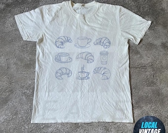 Croissant Shirt, Weekend Shirt, Coffee Tshirt, French T Shirt, Weekending T-Shirt, Retro Graphic Tee, Vintage Aesthetic, Le Weekend, Women