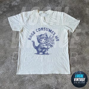 Rage Consumes Me T-shirt, Weirdcore Sweatshirt, Funny Hilarious Kitten Shirt, Retro Cat Meme Tee, Sarcastic Women Outfit, Mental Health Gift