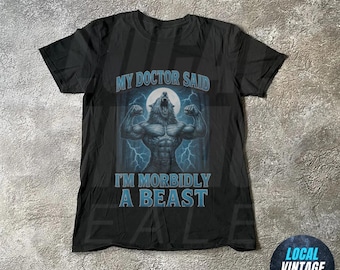 Chemise morbide une bête, mèmes de loup-garou, t-shirt loup alpha, chemise loup-garou, chemise grimaçante drôle, chemise mème offensive, chemise génération Z, chemise an 2000