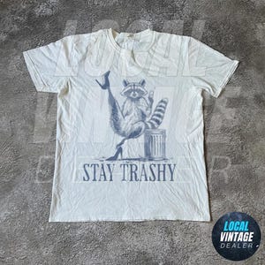 Stay Trashy Funny Racoon Shirt | Retro Raccoon T Shirt, Vintage Funny Aesthetic Shirt, Meme Raccoon Shirt, Boho Aesthetic, Cute, Cottagecore