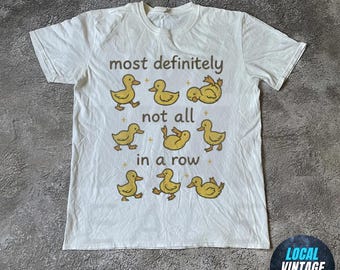 Most Definitely Not All in a Row Shirt, Funny Duck Shirt, Snarky Ducks, Funny Mental Health Shirt, Cute Animal Graphic Tee Gift for Women