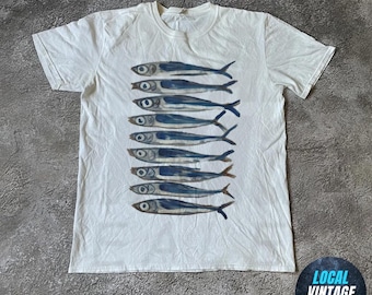 Sardine Graphic Tee  Sardine Shirt La Dolce Vita TShirt Tinned Fish Shirt Amalfi Aesthetic Oversized Shirt, Fisherman Aesthetic Graphic Tee