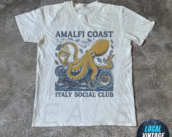 Amalfi Shirt Italy T-shirt Travel Shirt Amalfi Coast Shirt Vacation Tee Italian Coast Summer Vacation T-Shirt Italy Gift For Her Social Club