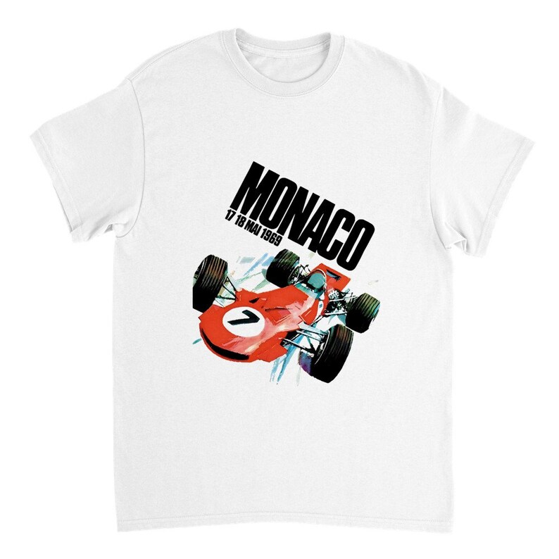 Monaco Grand Prix 1969 F1 Vintage Oversized Tshirt Formula One Racing