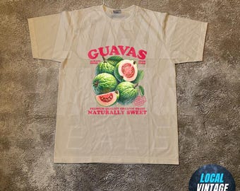 Guavas Retro Commercial Graphic Shirt, Vintages Guavas Label T-Shirt, Exotic Fruit Lover Tee, Cute Adult Graphic T Shirt, Cool Gift