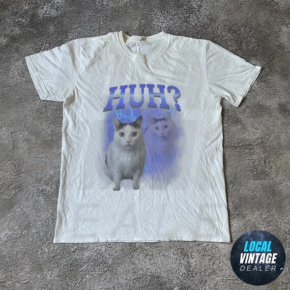 Funny Meme Huh Cat Shirt, Huh Cat Funny Meme Shirt, Absurd Shirt, Shitpost Shirt, Silly Shirts, Uh Banana Crying Sad Cat, Cat Lover Tee