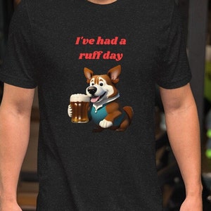 Funny Dog Animated t-shirt, cartoon dog with beer tee funny dog tee dog Gift for him dog father's day gift