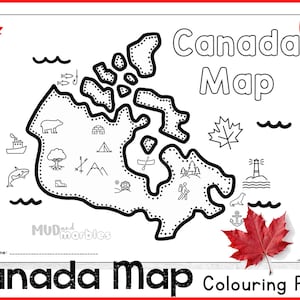 Coloriage carte du Canada