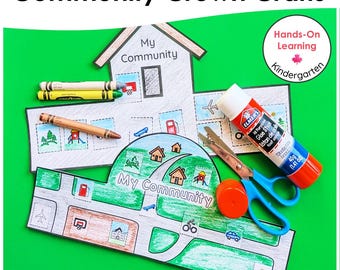 Community Crown Craft Printable | Preschool Kindergarten Social Studies Activity