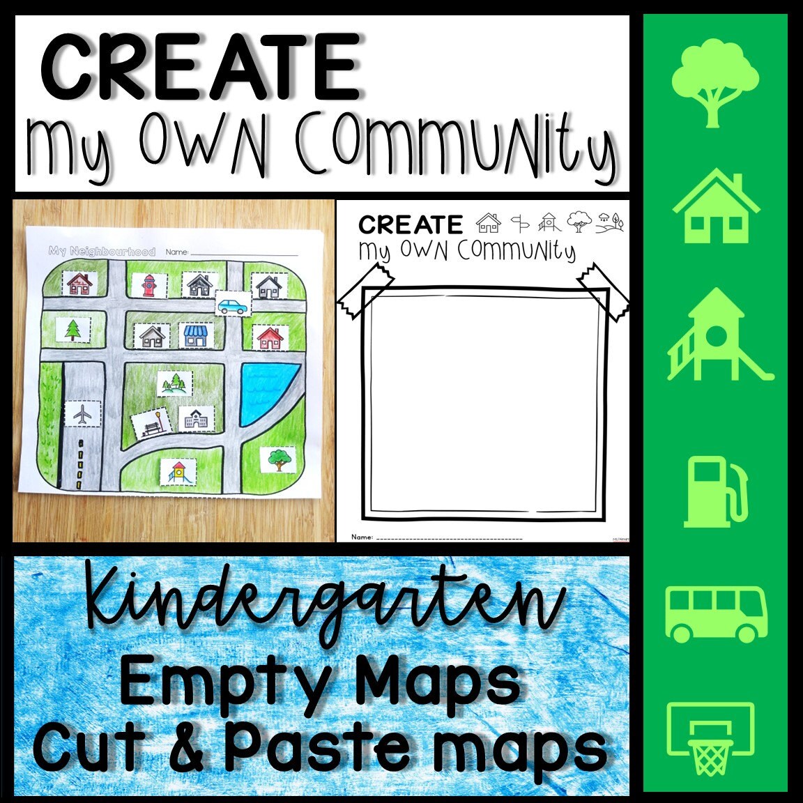 Create My Own Community Map, Neighborhood Maps, Draw or Cut and Paste