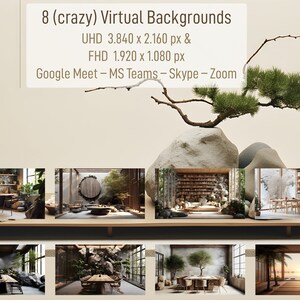 8 Backgrounds for MS Teams, Zoom, Google Meet, and Skype: Infuse Your Meetings with Quirky Charm (Set 7)