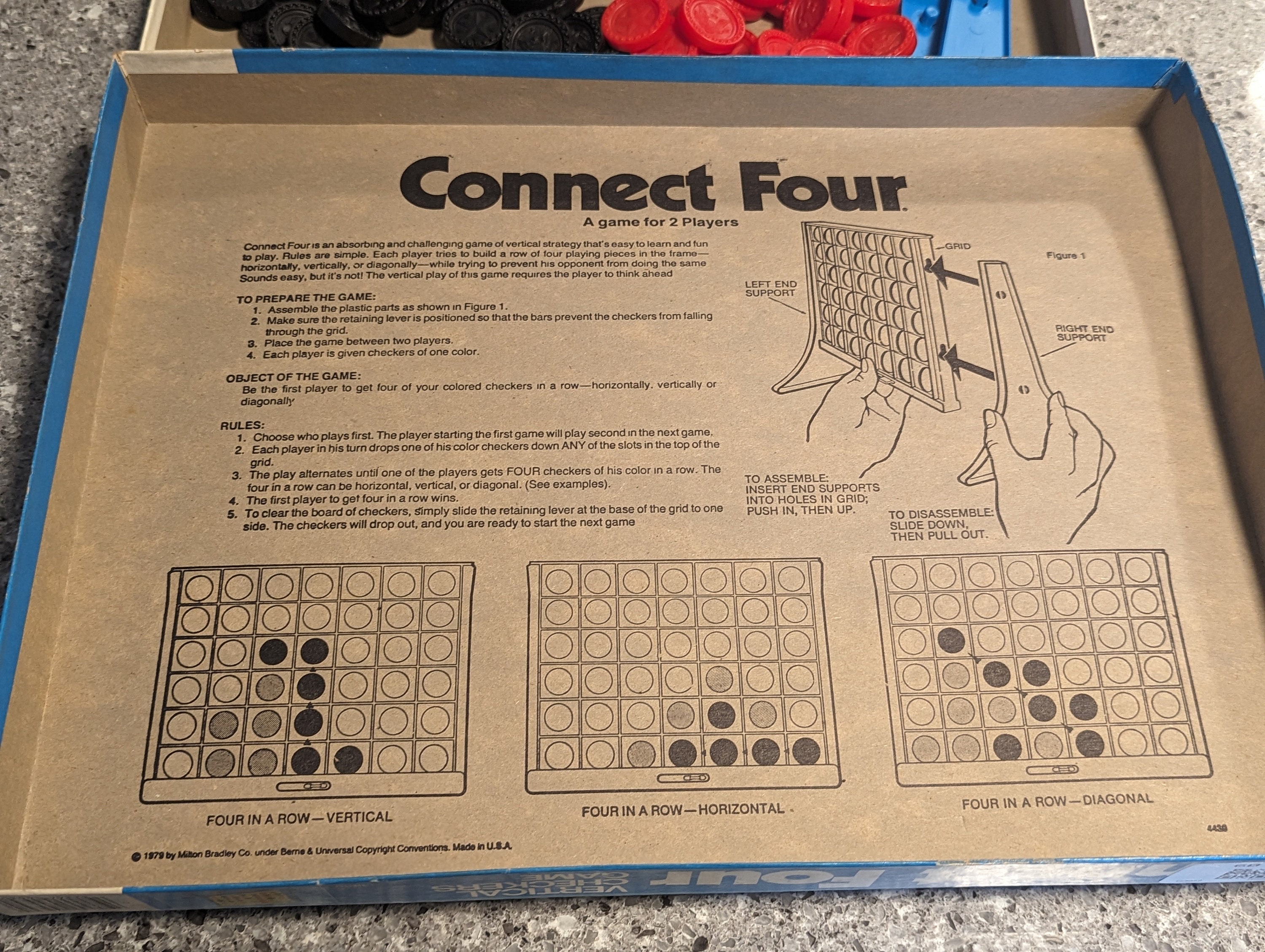 1978 Connect Four Milton Bradley Vintage Game With All the Pieces Etsy