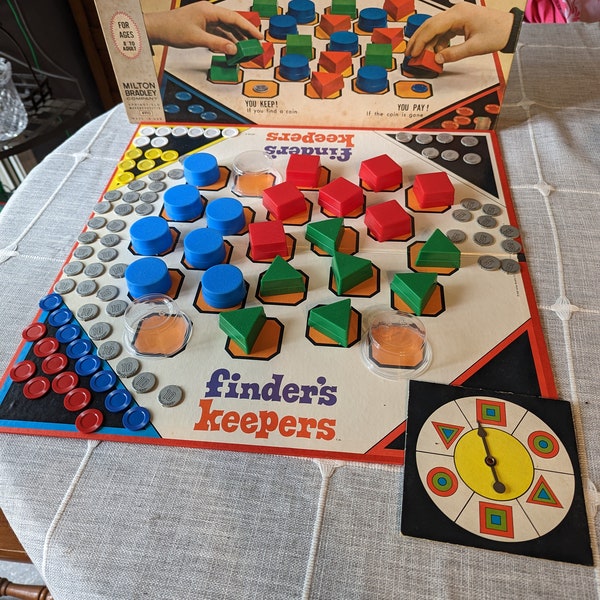 1969 Finders Keepers vintage board game Milton Bradley missing a few pieces