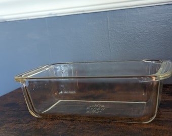 Vintage Pyrex 213 Clear Baking Loaf Dish 1.5 Qt perfect for bread or meatloaf