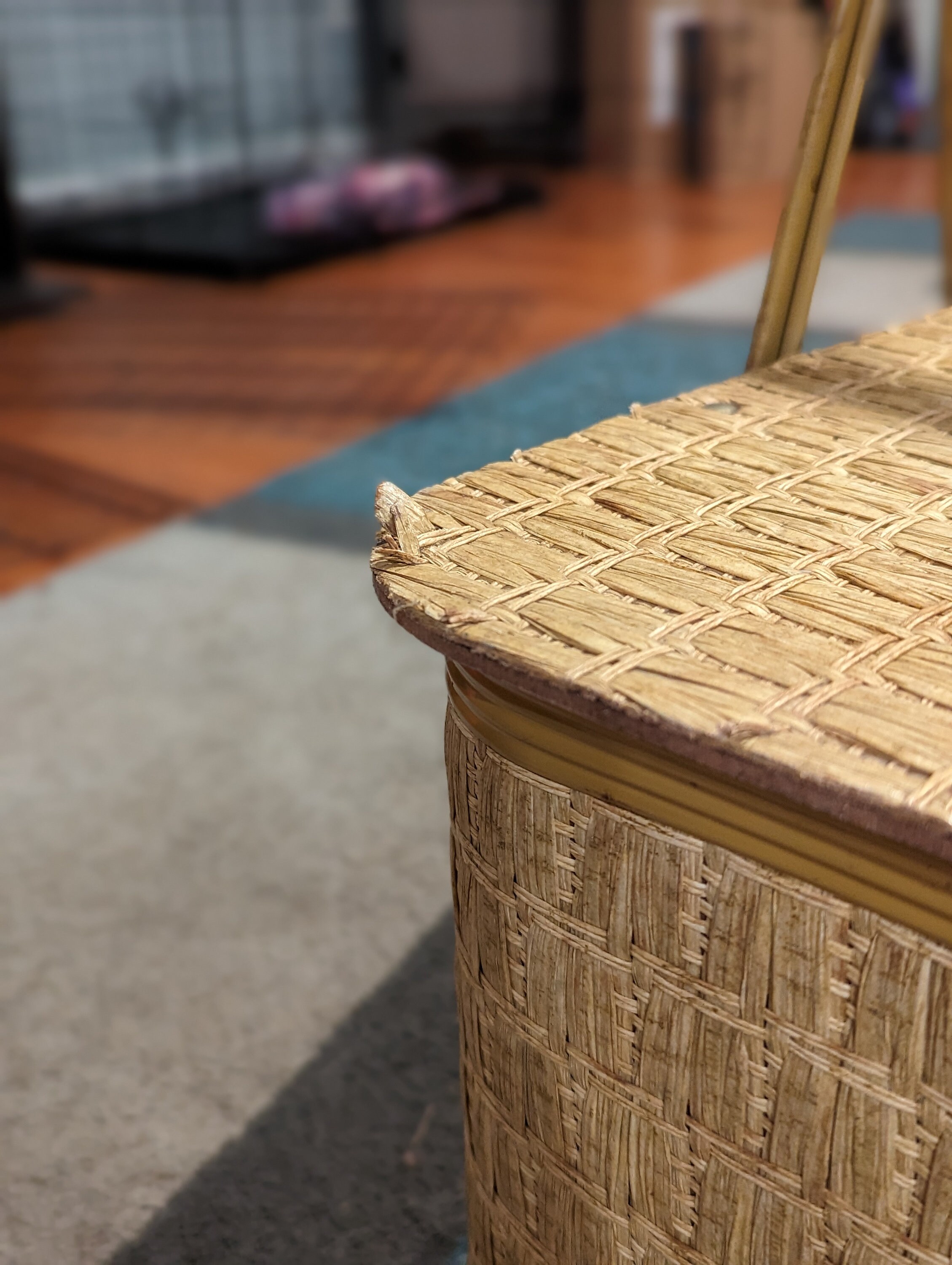 Vintage Burlington Picnic Basket Cream / Almond /beige / Brown Etsy