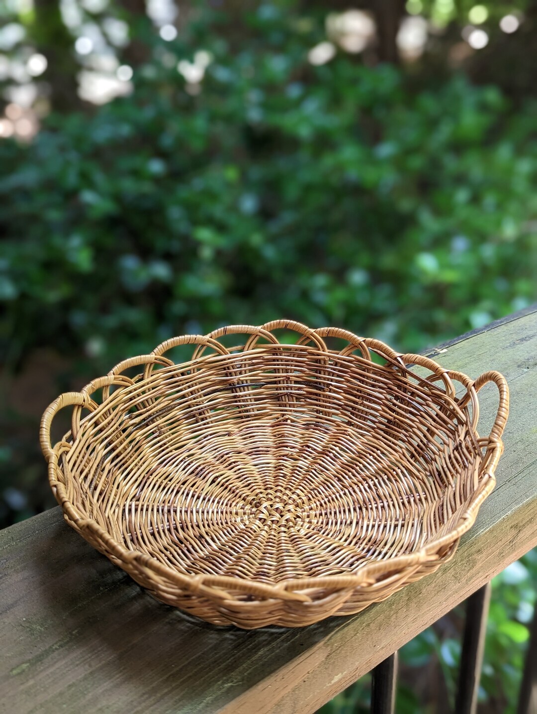 Small 9 Diameter Vintage Woven Basket for Small Trinkets and Kitchen ...