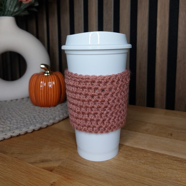 coffee cup sleeve for reusable cup holder winter gift idea fall crochet idea for autumn accessorie custom cup sleeve design home decor