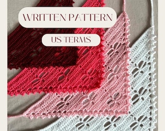 crochet pattern bandana triangle headscarf tutorial headband crochet pattern for beginners hair accessory beginner crochet project easy gift