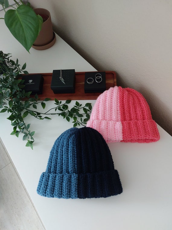 ribbed beanie crochet hat women fashion hat checker beanie chunky knit beanie women accessory winter crochet beanie cozy warm knit design