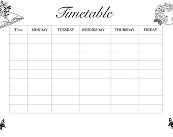Minimalistic timetable