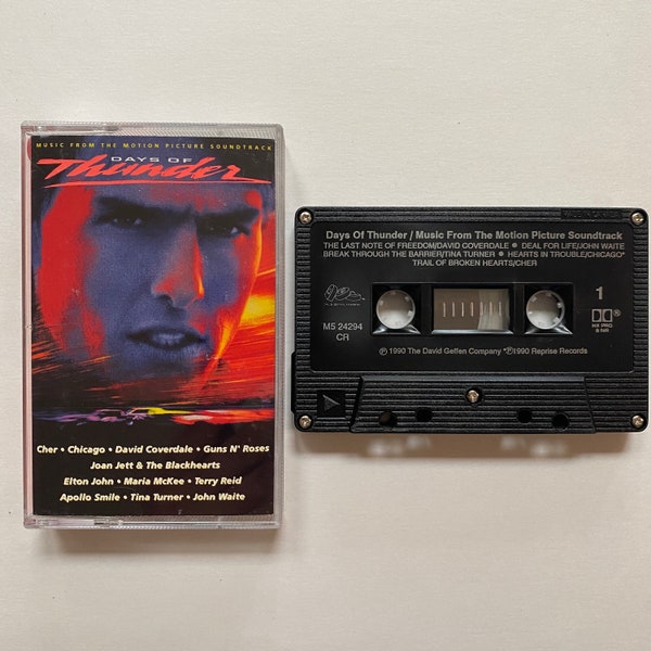 Days of Thunder Cassette Tape Movie Soundtrack 1990