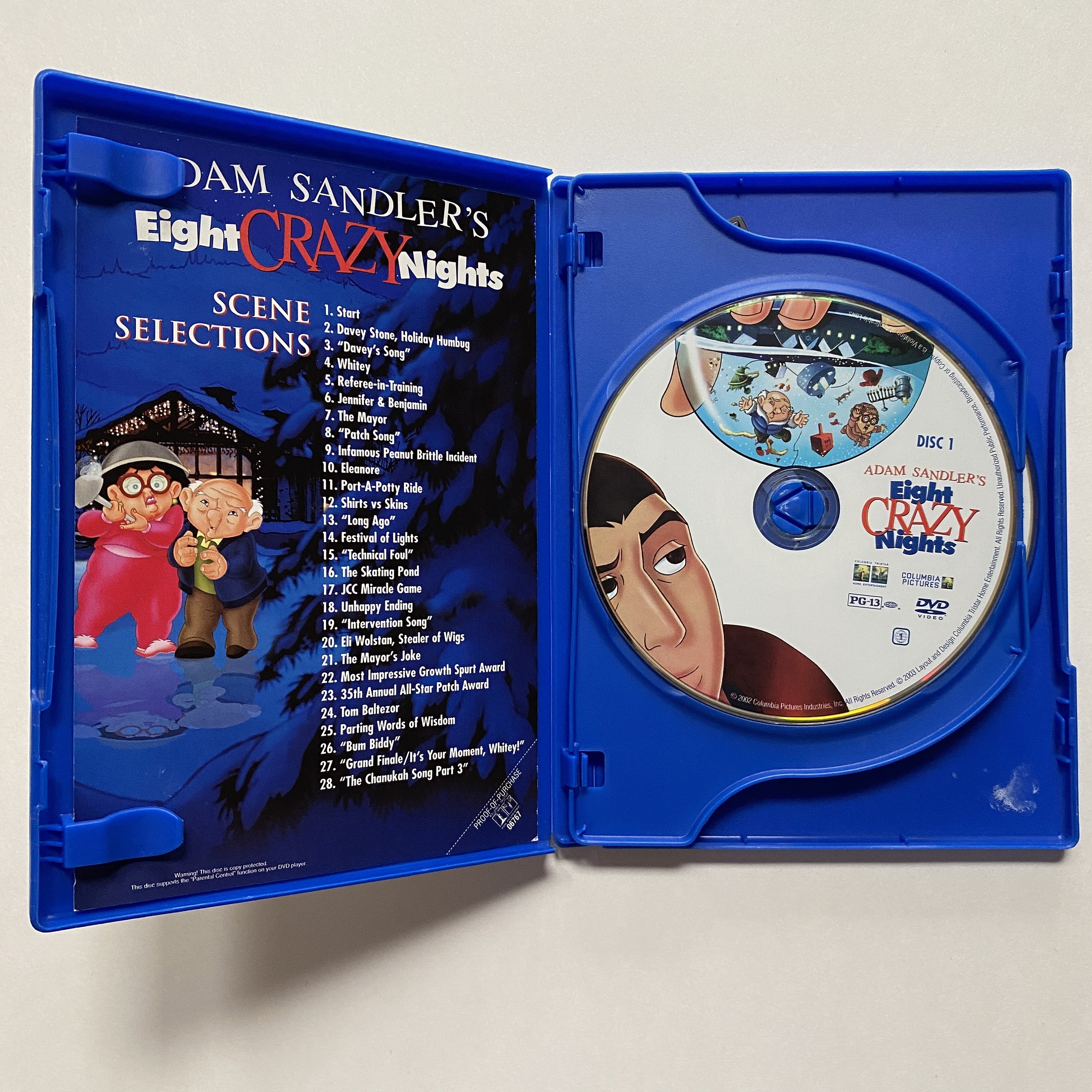 Eight Crazy Nights 2003 DVD Animated Family Holiday Film Adam