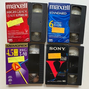 Blank VHS Lot for Recording Video Sony Maxell Memorex PRERECORDED Mystery Tapes