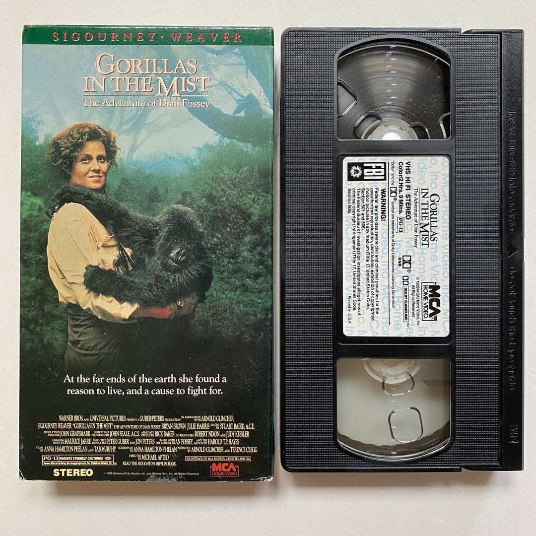 Gorillas in the Mist VHS Movie Film the Adventure of Dian Fossey 1988 ...