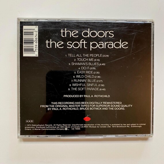 The Doors the Soft Parade CD Music Psychedelic Rock Album Jim