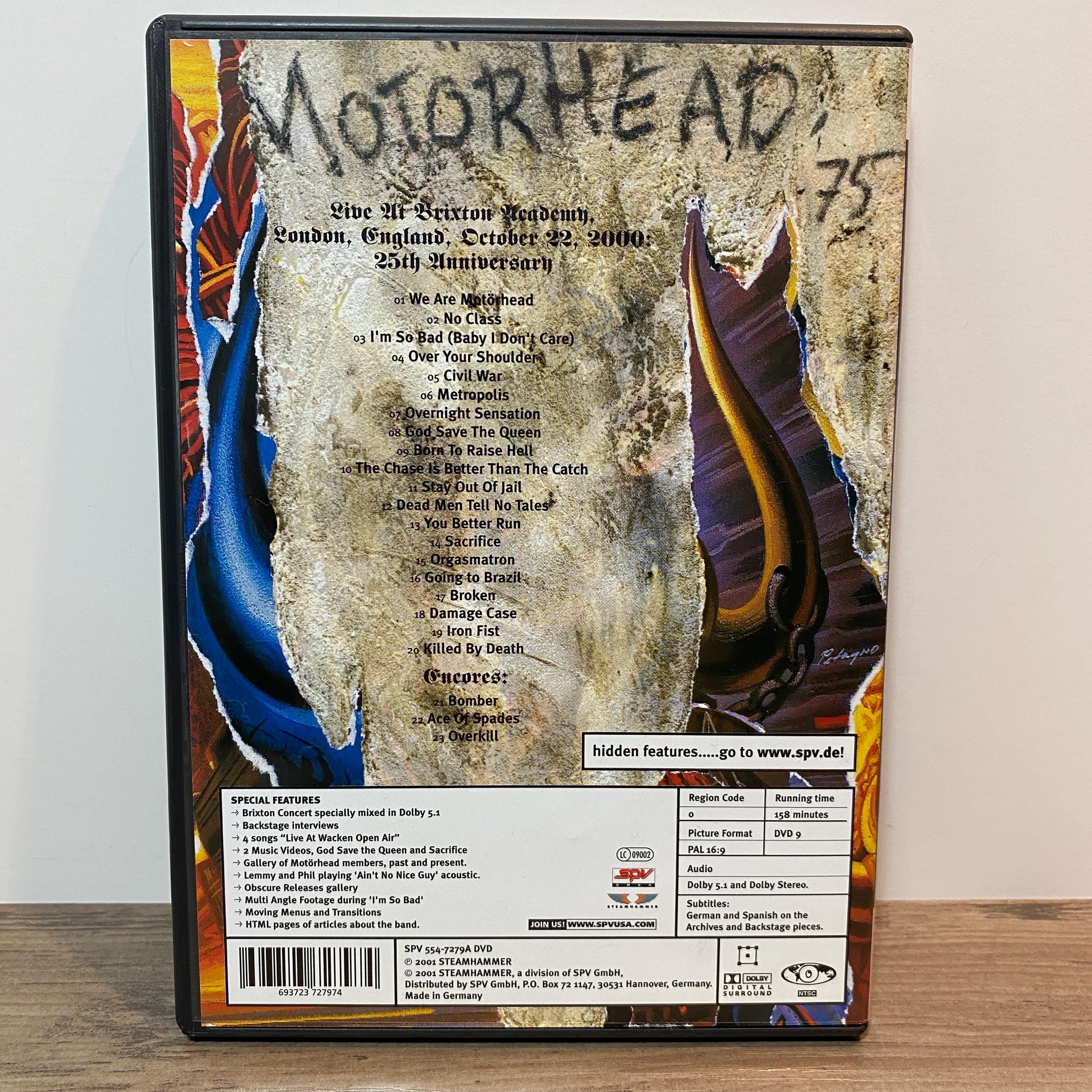 Motorhead 25 and Alive Boneshaker DVD 2001 Live Archive Footage