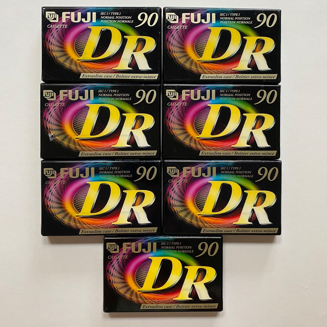 6 FUJI DR-I 90 Minute Audio Cassette Tapes Normal Bias Brand New Sealed