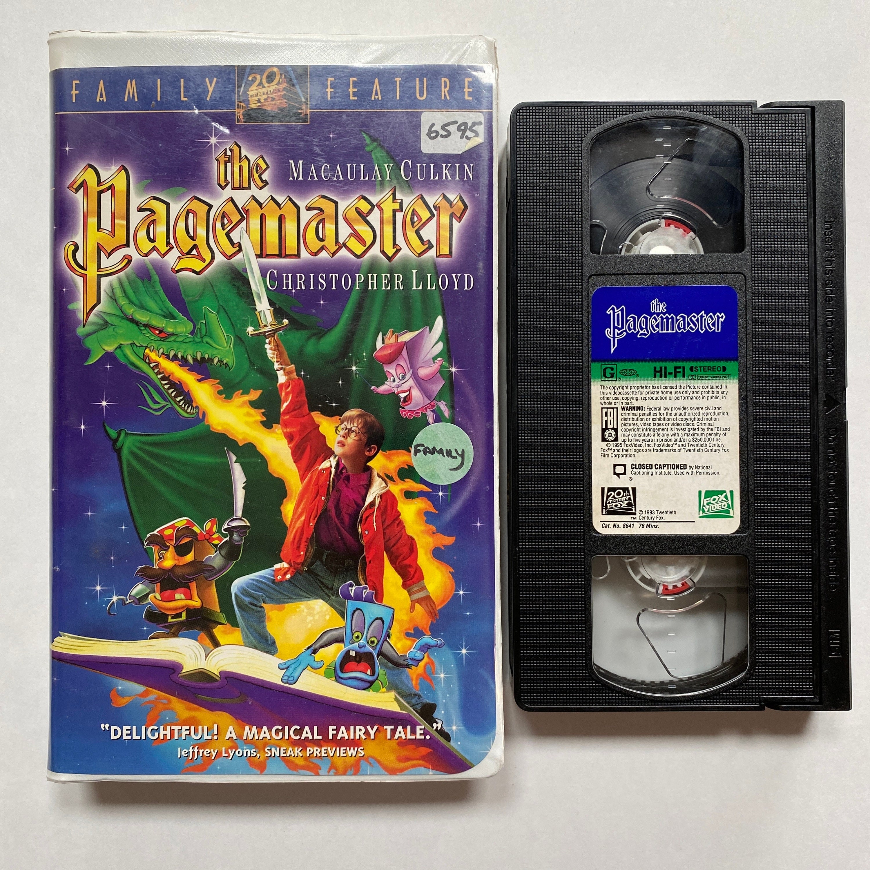 The Pagemaster VHS Video Clamshell Collector Case Kids Movie Macaulay - Where Can I Watch The Pagemaster Uk