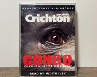 Congo by Michael Crichton Cassette Tape Audiobook 1994 TESTED Read by Judith Ivey