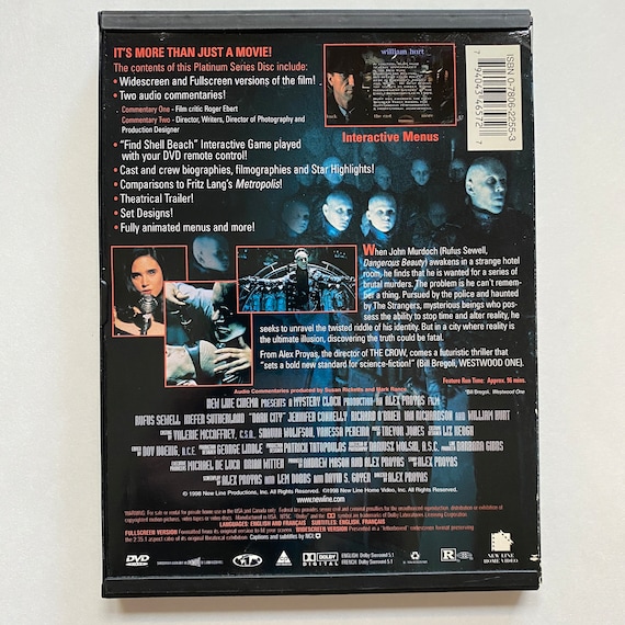 1998 Dark City DVD Sci Fi Action Movie Science Fiction Classic - Etsy