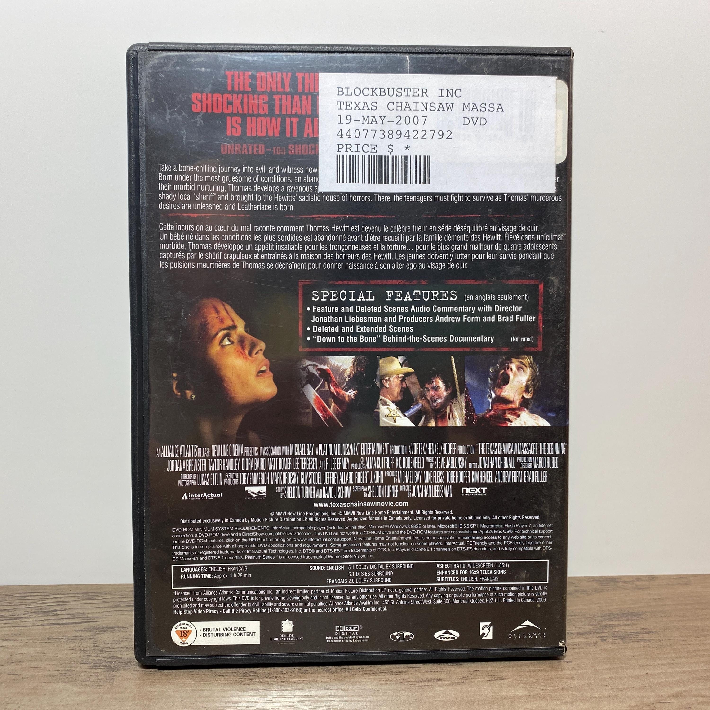 The Texas Chainsaw Massacre the Beginning DVD Horror Movie