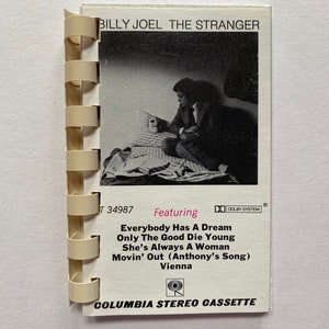 Billy Joel The Stranger Upcycled Cassette Tape Notebook Notepad