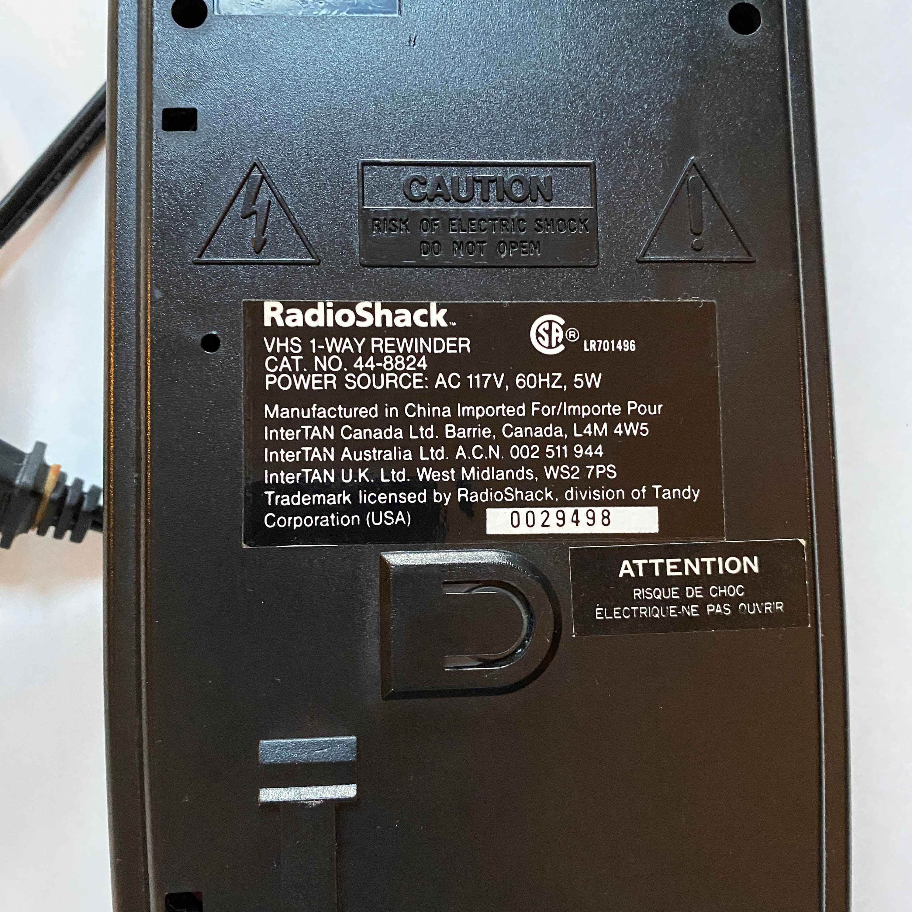 Radio Shack VHS Video Rewinder Tested Working Etsy