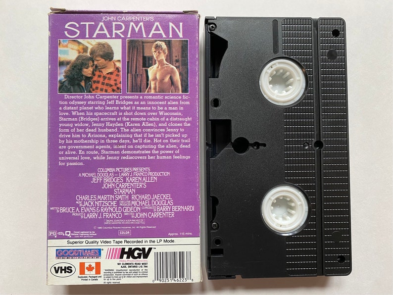Starman VHS Video 1984 Science Fiction Romance Movie Etsy