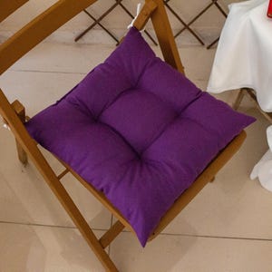 Handmade Linen Chair Cushion with Ties - Square or Rectangular