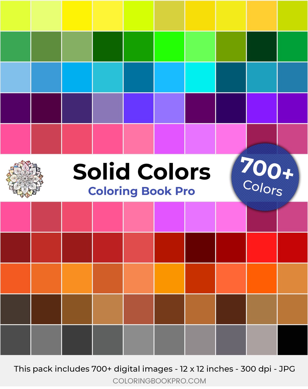 700 Solid Colors Digital Paper Pack - Etsy