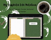 Beige and Green Textured Digital Planner/Notebook, GoodNotes/Notability Ipad Planner Daily, Weekly, Monthly, and Yearly Planning, Undated