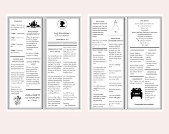 Lady Whistledown's Society Papers Bridal Shower Program - Customizable Template
